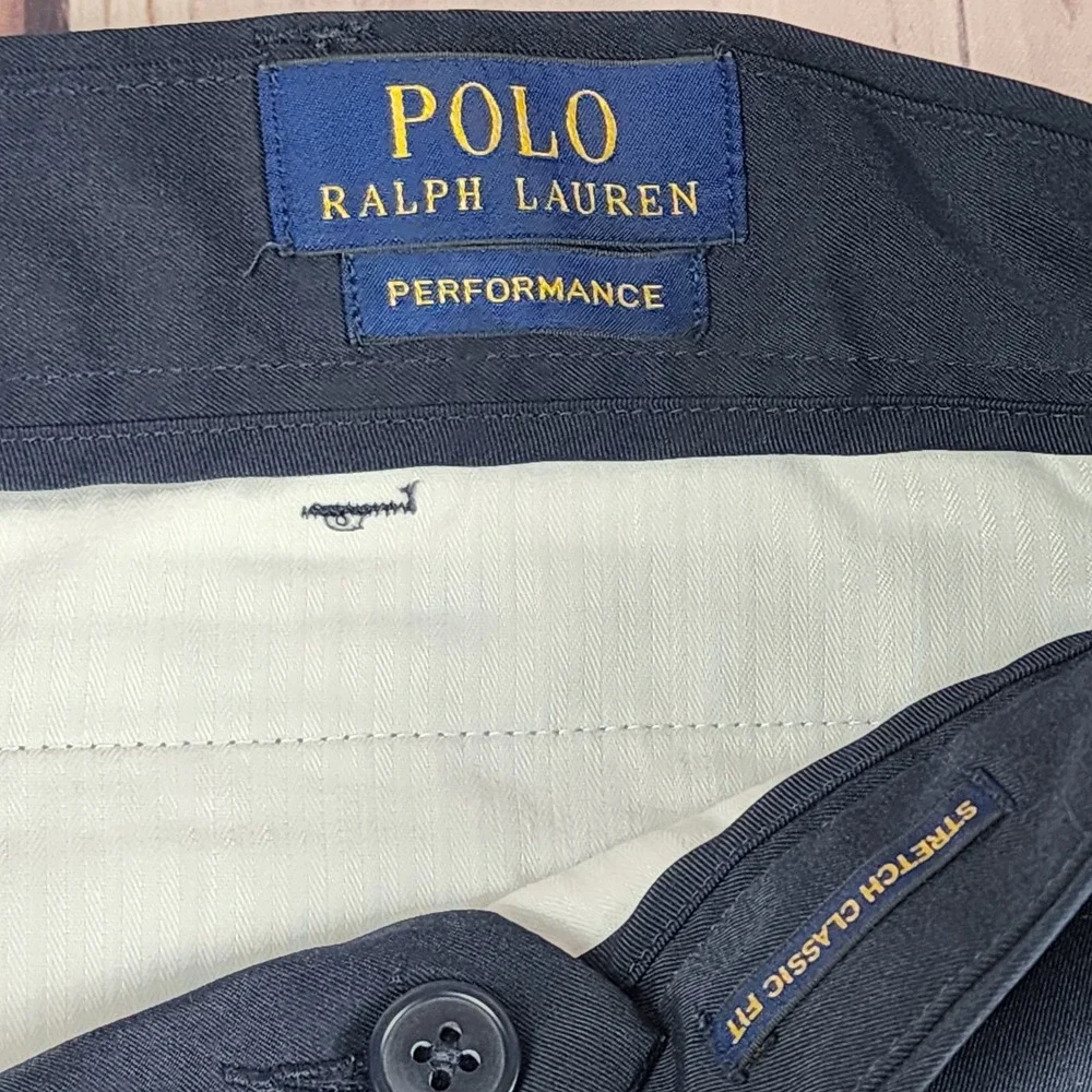 Polo Ralph Lauren Performance Chino Shorts‎ Mens 32 Navy Blue Lightweight 10